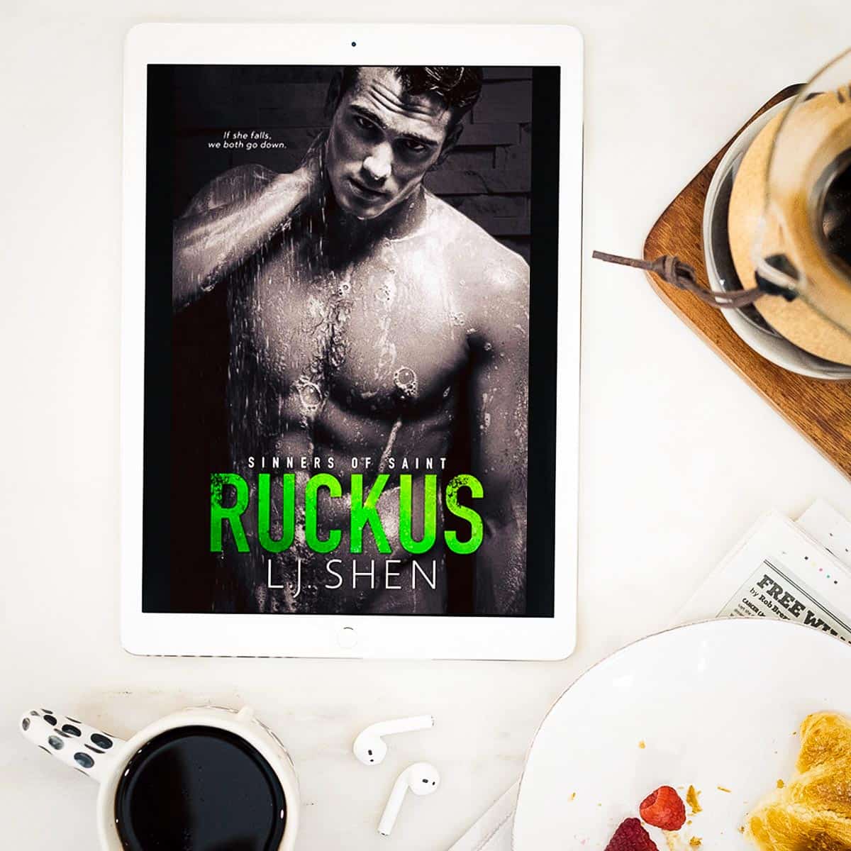 Ruckus by L.J. Shen, the second book of the Sinners of Saint series, is an emotional and angsty forbidden enemies-to-lovers contemporary romance—plus, it's my personal favorite in the series!