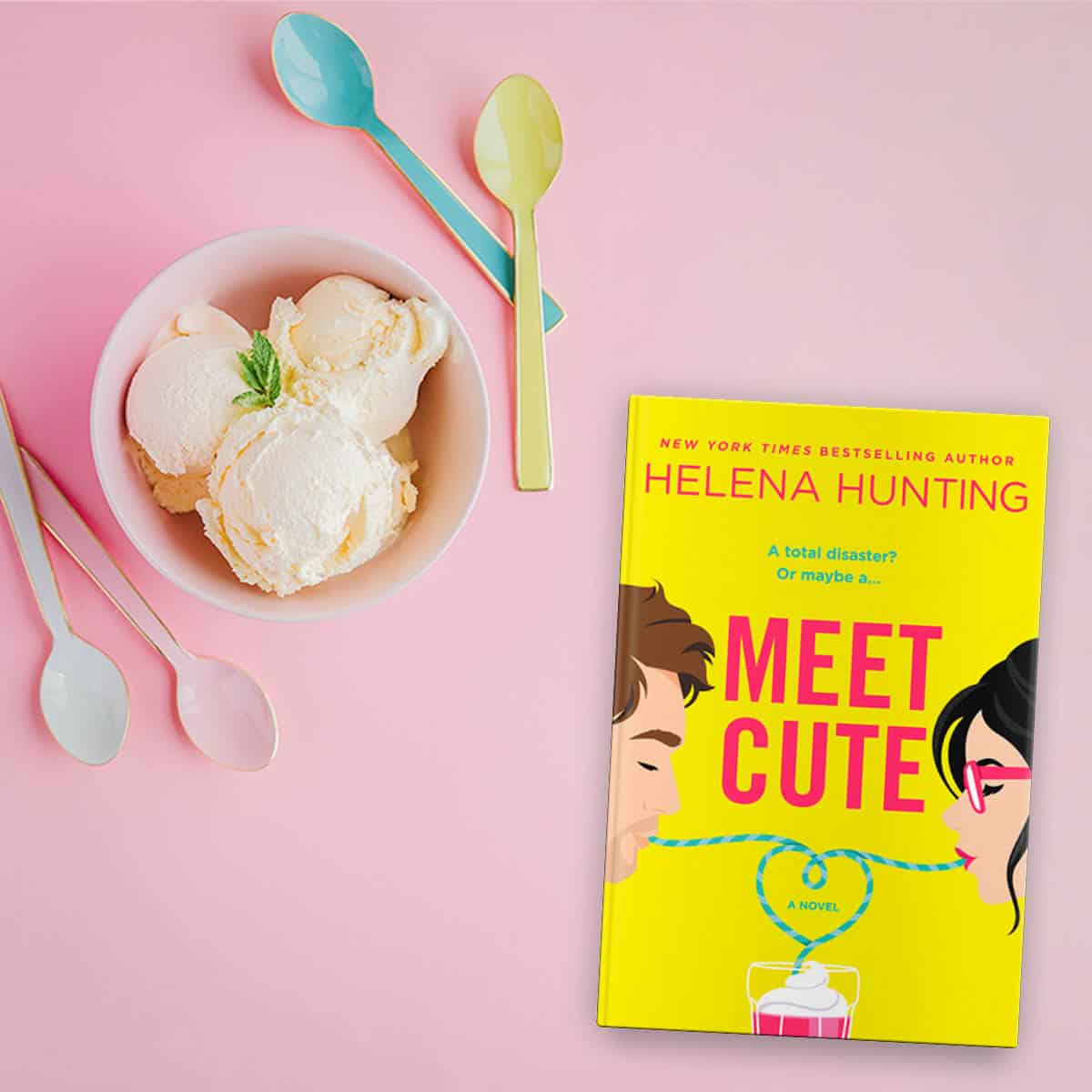 Meet Cute by Helena Hunting, the adorable romance between a famous heartthrob who falls for his ultimate fangirl is both unexpectedly deep and emotional on several levels.