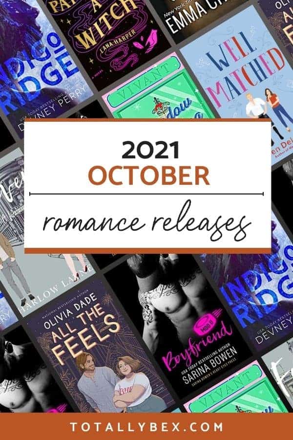 10 New Romance Books for October 2021 is a curated list of contemporary romance books, paranormal romance, and sports romance to add to your TBR!