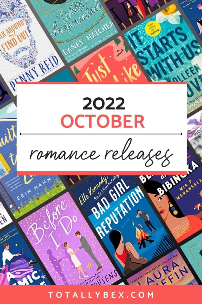 12 New Romance Books for October 2022 is a curated list of contemporary romance books, historical romance books, and romantic suspense books to add to your TBR!